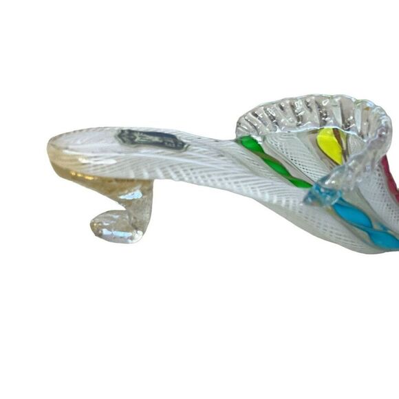 Golden Crown E & R Italy Venetian Glass Shoe Colorful Table Home Decor 1.5" - Picture 2 of 11